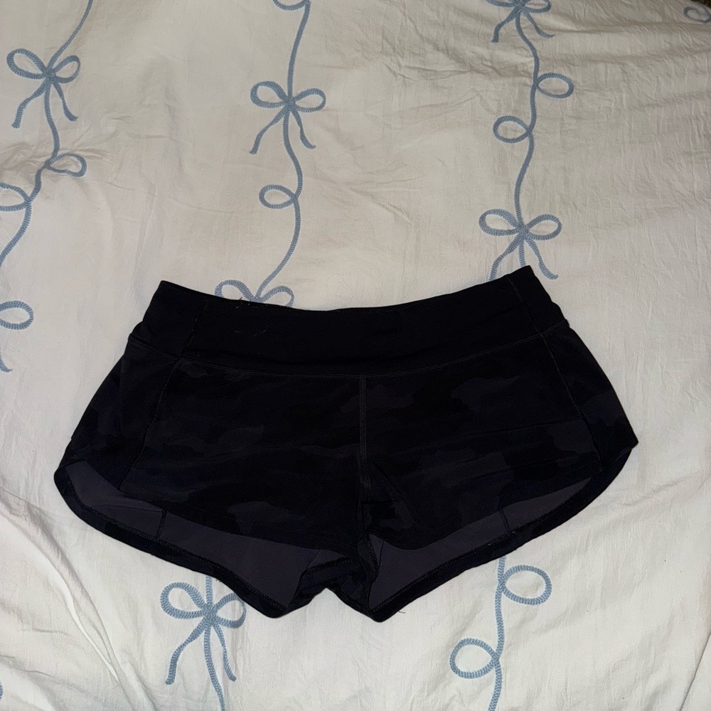 lululemon athletica Black Camo Athletic Shorts